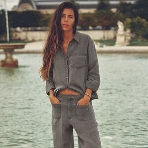 ZARA linen button down